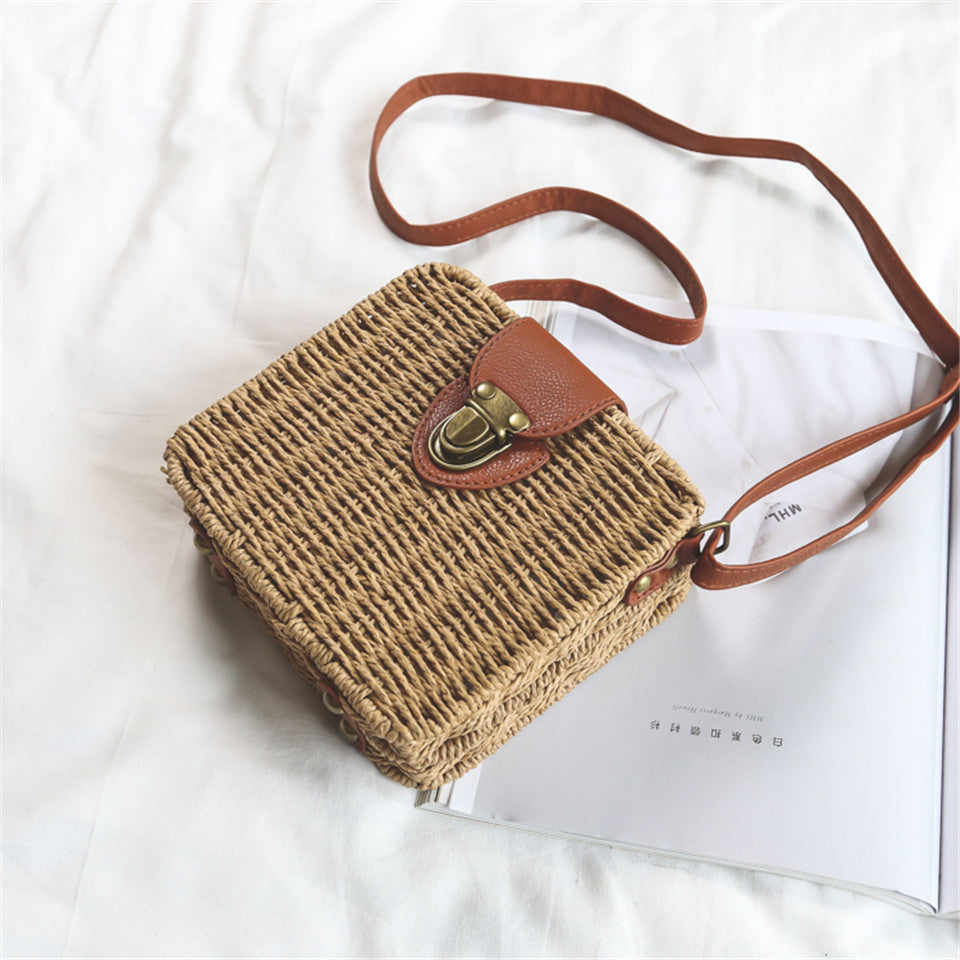 Square Straw Bag